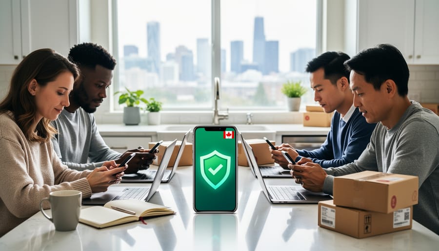 Person working on laptop in home office setting representing online privacy